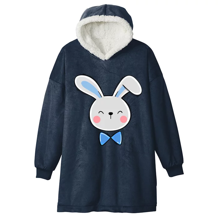 Bunny Face Dad Daddy Papa Easter Bunny Gift Hooded Wearable Blanket