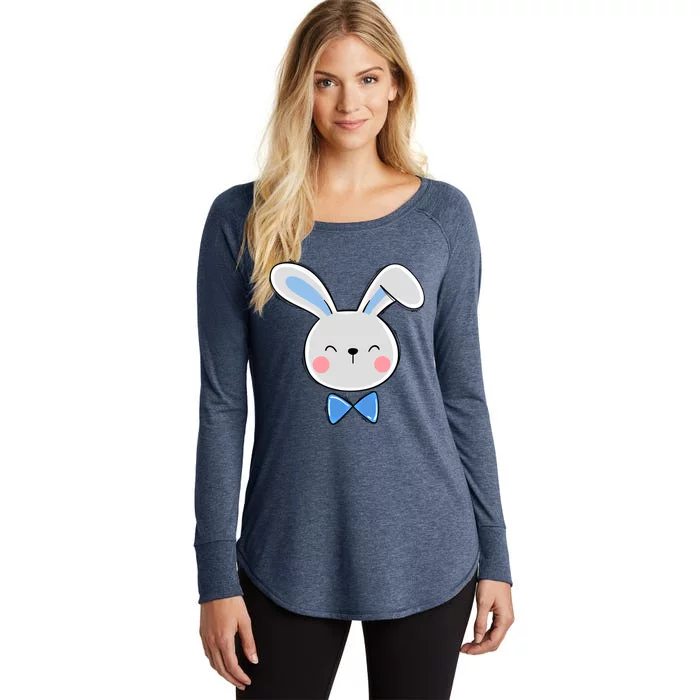 Bunny Face Dad Daddy Papa Easter Bunny Gift Women's Perfect Tri Tunic Long Sleeve Shirt