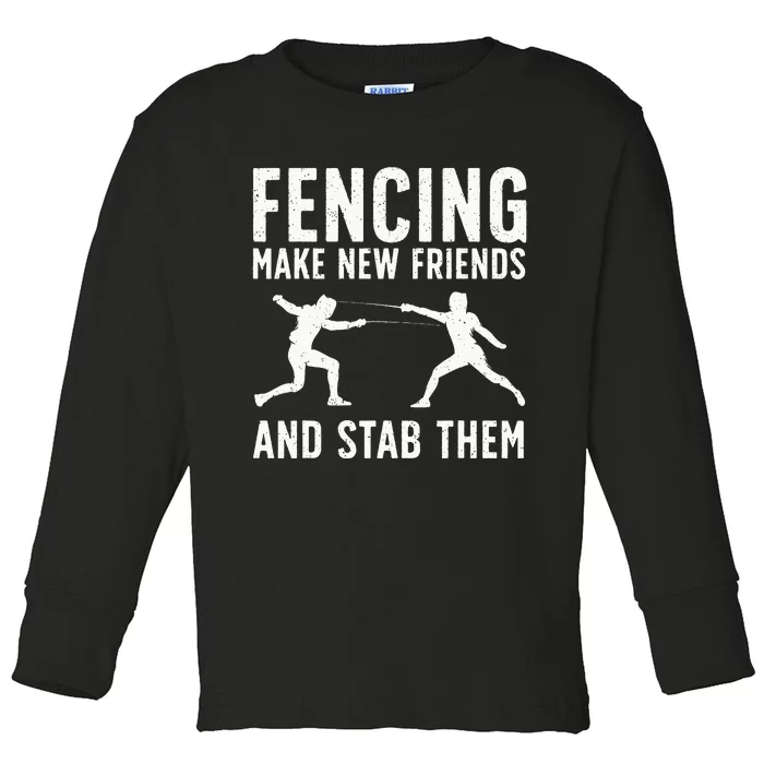 Best Fencing Design Fencing Sport Fencer Toddler Long Sleeve Shirt