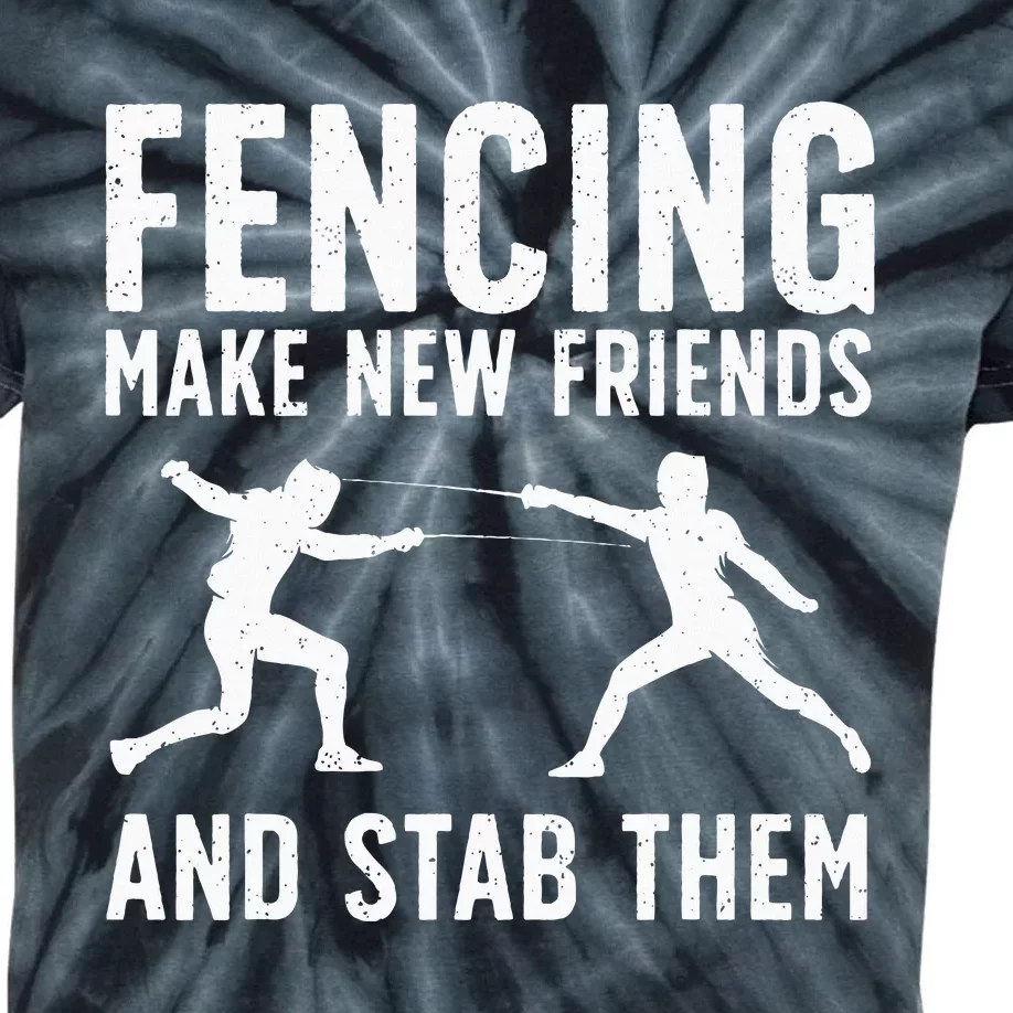 Best Fencing Design Fencing Sport Fencer Kids Tie-Dye T-Shirt