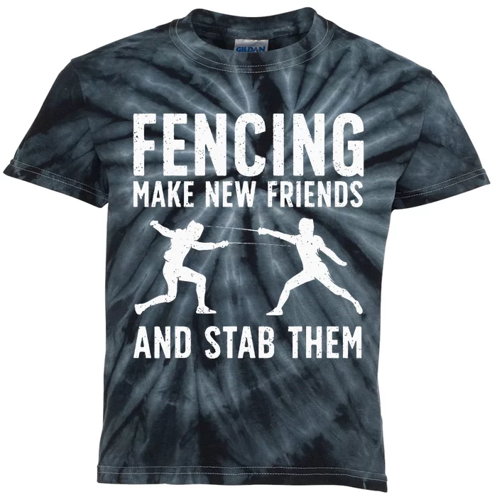 Best Fencing Design Fencing Sport Fencer Kids Tie-Dye T-Shirt