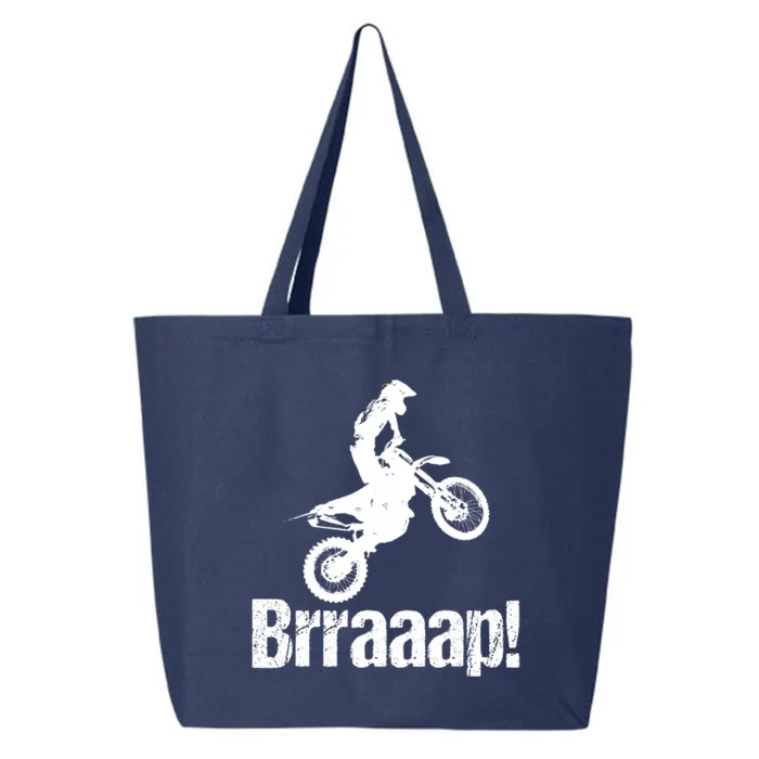 Brraaap Funny Dirt Bike Motocross For Riders 25L Jumbo Tote