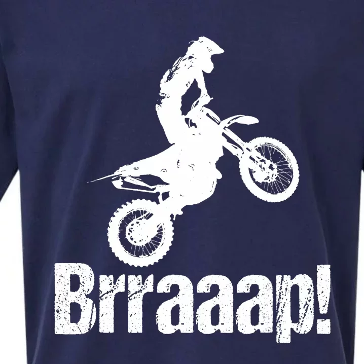 Brraaap Funny Dirt Bike Motocross For Riders Sueded Cloud Jersey T-Shirt