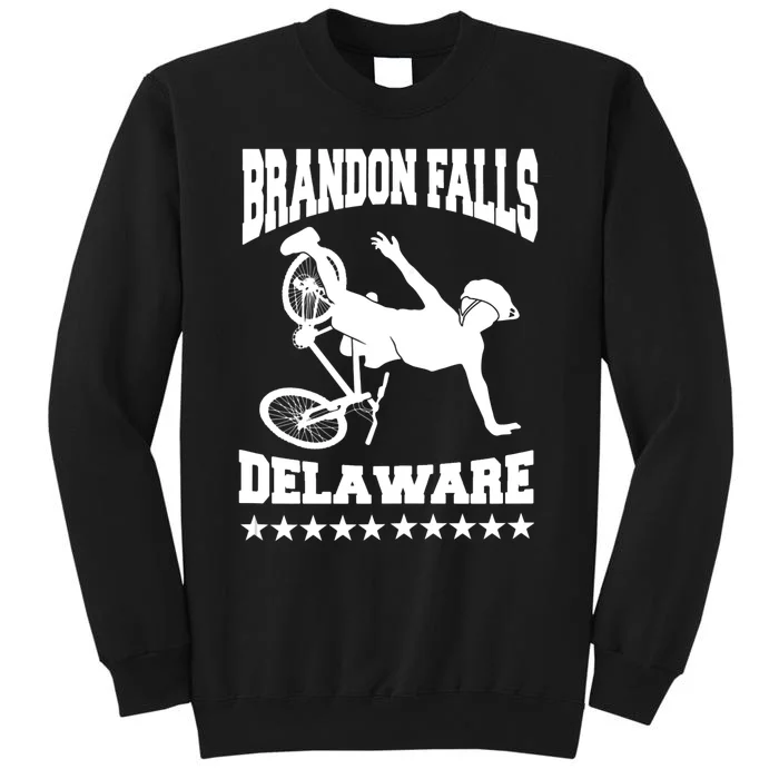 Brandon Falls Delaware Joe Biden Bike Ride Tall Sweatshirt