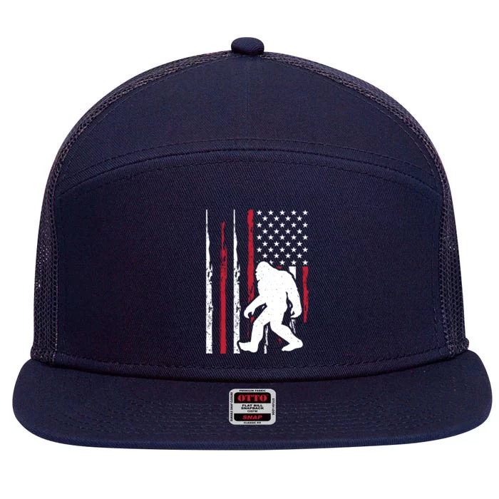 Big Foot Design 7 Panel Mesh Trucker Snapback Hat