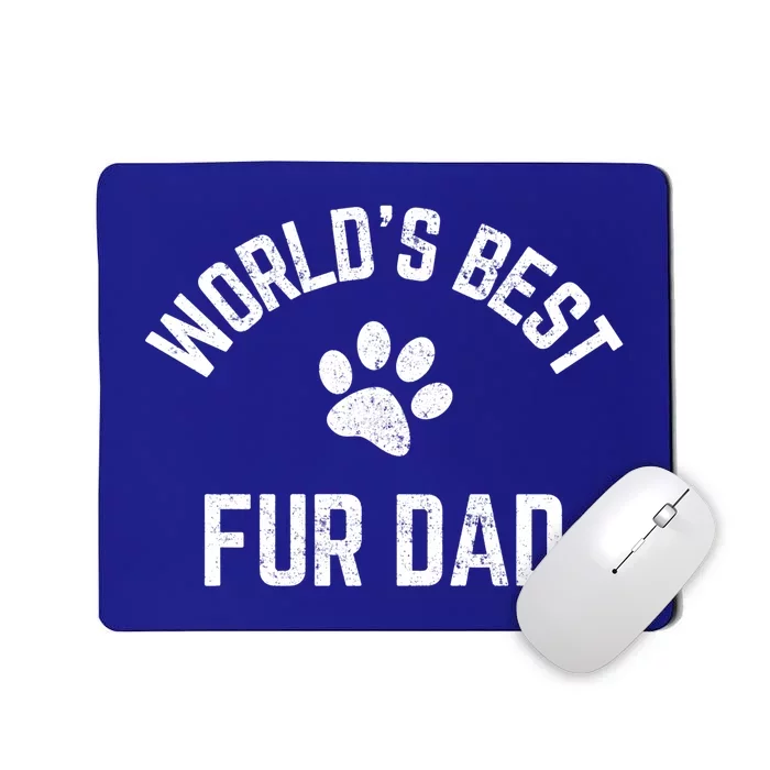 Best Fur Dad Ever Vintage Retro Dog And Cat Daddy Great Gift Mousepad