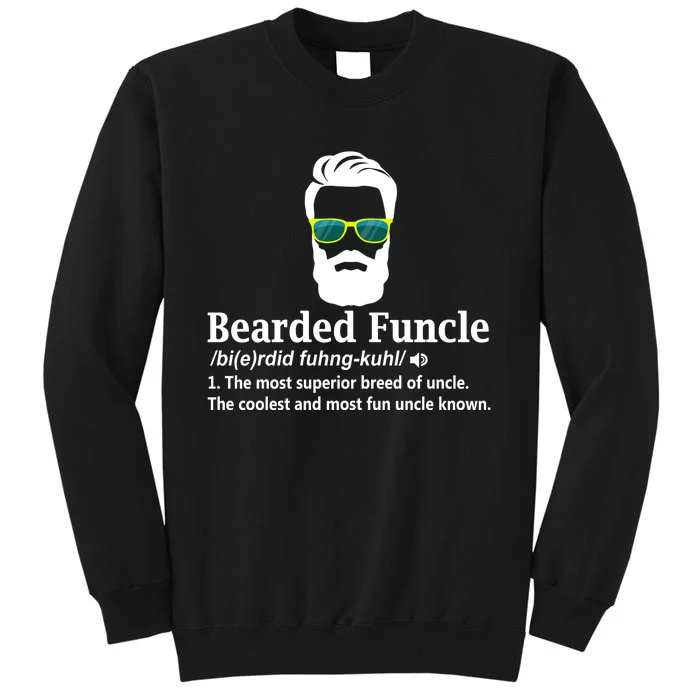 Bearded Funcle Definition Funny Uncle Vintage Style Sweatshirt