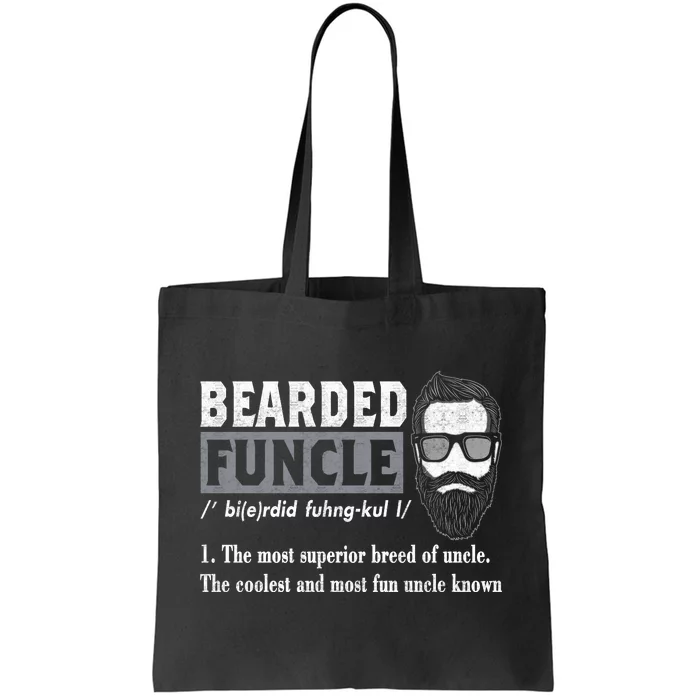 Bearded Funcle Definition Tote Bag