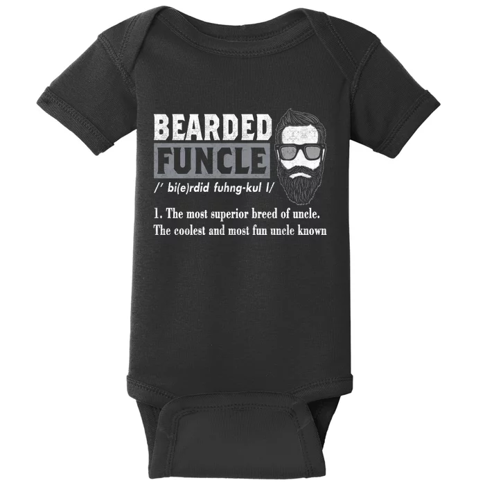 Bearded Funcle Definition Baby Bodysuit