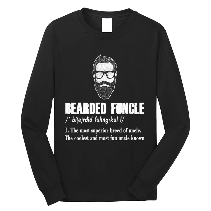 Bearded Funcle Definition Long Sleeve Shirt