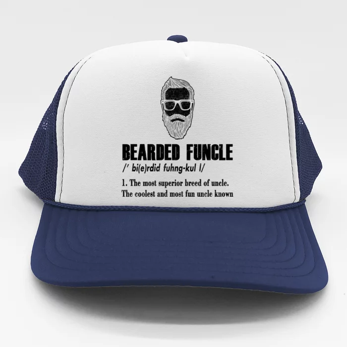 Bearded Funcle Definition Trucker Hat