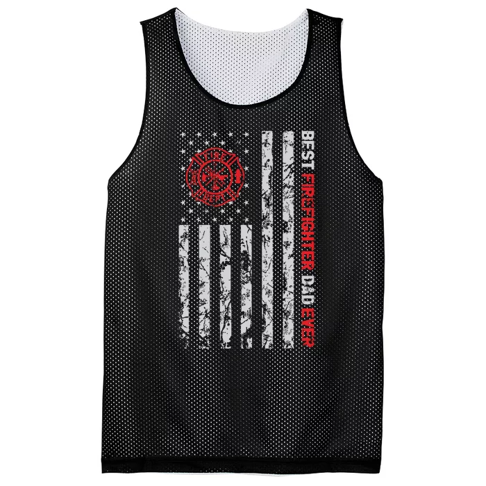 Best Firefighter Dad Ever American Flag Fireman Father Day Mesh Reversible Basketball Jersey Tank