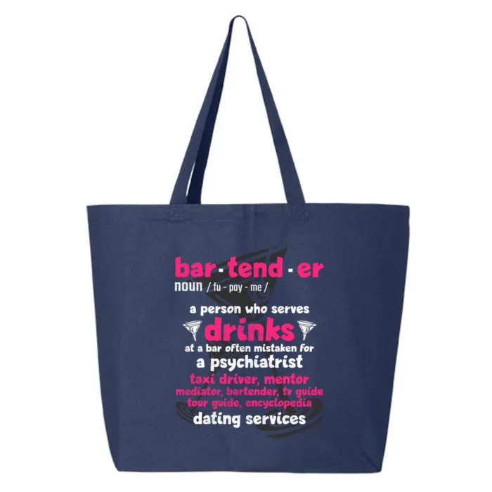 Bartender Funny Definition Cool Gift 25L Jumbo Tote