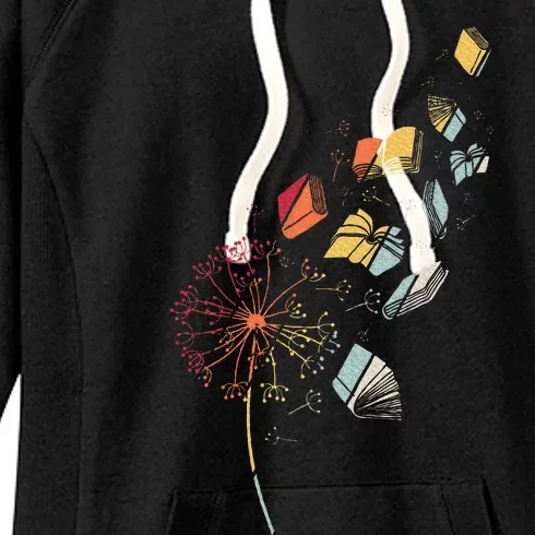 Book Flower Dandelion Women's Fleece Hoodie