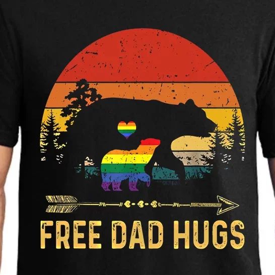 Bear Free Dad Hugs Fathers Day Lgbtq Pride Gift Pajama Set