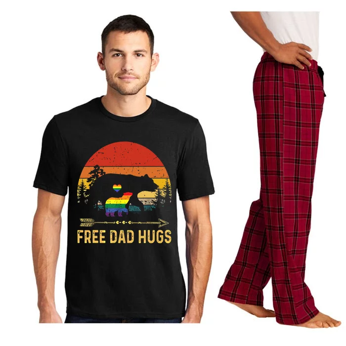 Bear Free Dad Hugs Fathers Day Lgbtq Pride Gift Pajama Set