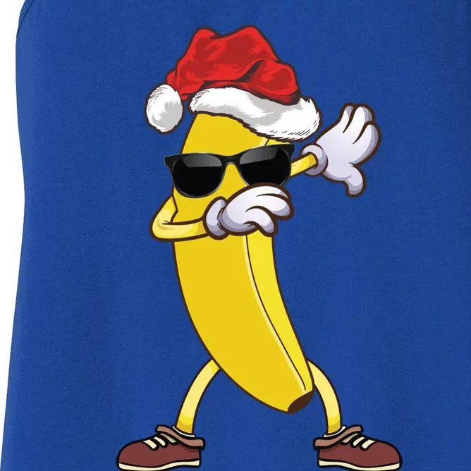 Banana Fruit Dab Gift Santa Banana Dabbing Christmas Gift Women's Racerback Tank