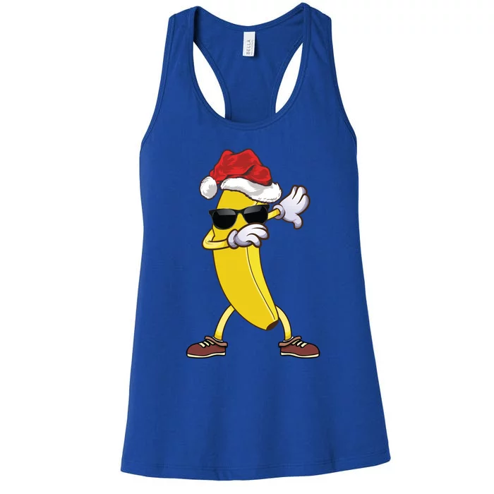 Banana Fruit Dab Gift Santa Banana Dabbing Christmas Gift Women's Racerback Tank