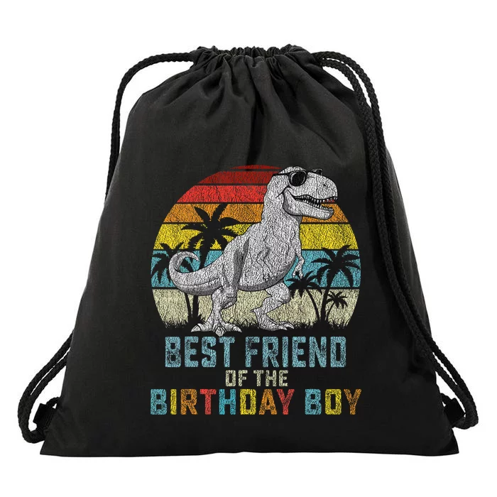 Best Friend Dinosaur Of The Birthday Matching Family Drawstring Bag