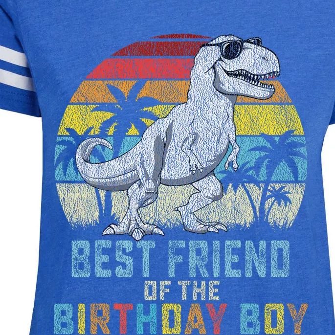 Best Friend Dinosaur Of The Birthday Matching Family Enza Ladies Jersey Football T-Shirt