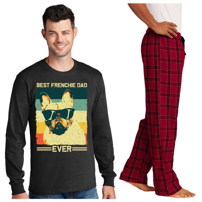 Best Frenchie Dad Design Father French Bulldog Lovers Long Sleeve Pajama Set