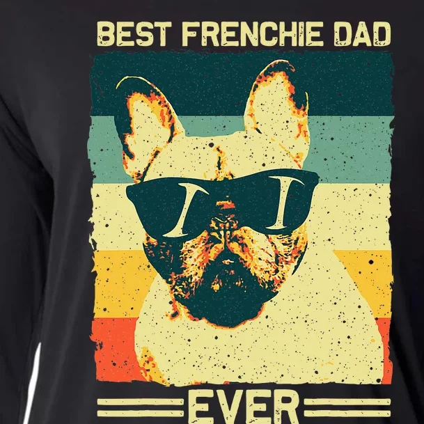 Best Frenchie Dad Design Father French Bulldog Lovers Cooling Performance Long Sleeve Crew