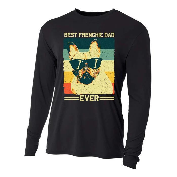 Best Frenchie Dad Design Father French Bulldog Lovers Cooling Performance Long Sleeve Crew