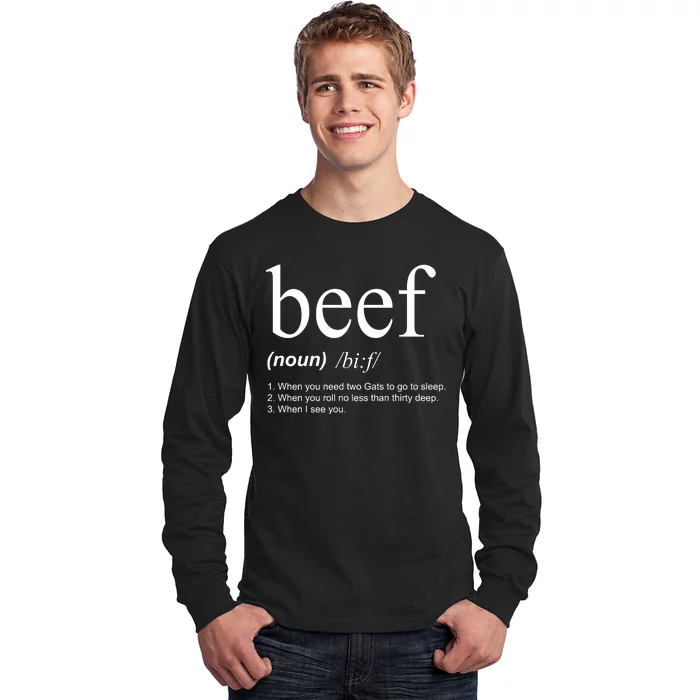 Beef Funny Definition Long Sleeve Shirt