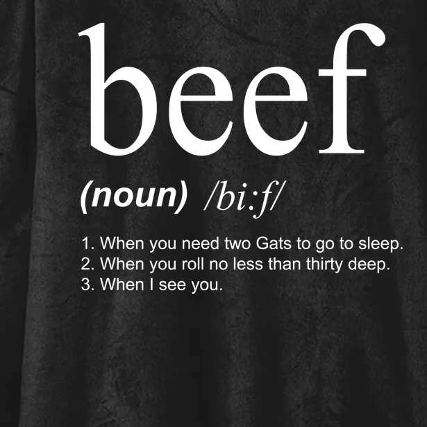 Beef Funny Definition Hooded Wearable Blanket