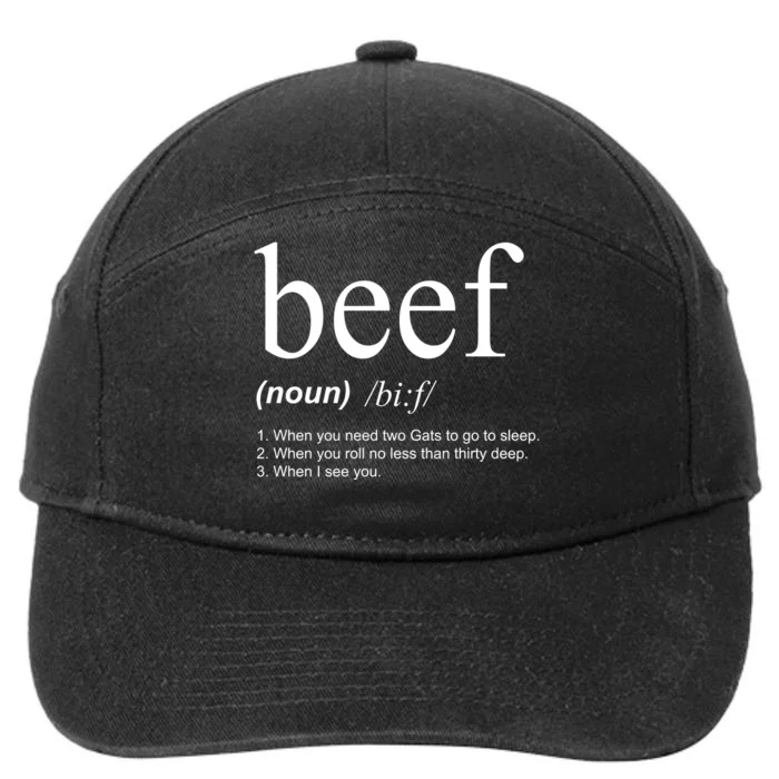 Beef Funny Definition 7-Panel Snapback Hat