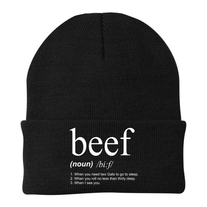 Beef Funny Definition Knit Cap Winter Beanie