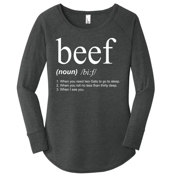 Beef Funny Definition Women's Perfect Tri Tunic Long Sleeve Shirt