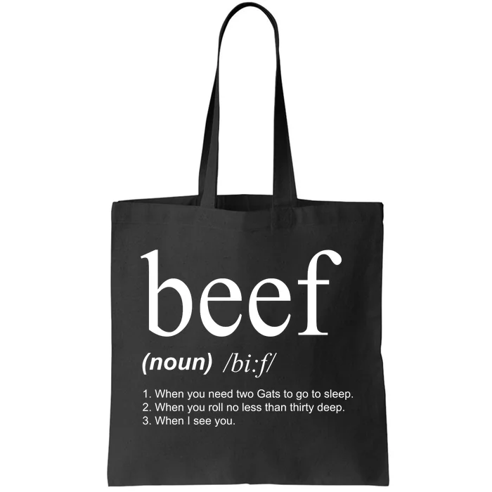 Beef Funny Definition Tote Bag