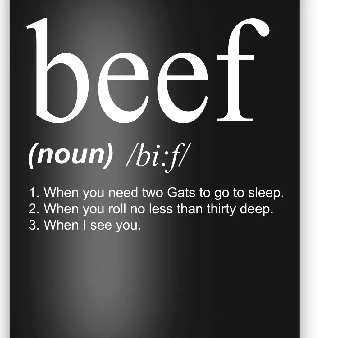 Beef Funny Definition Poster