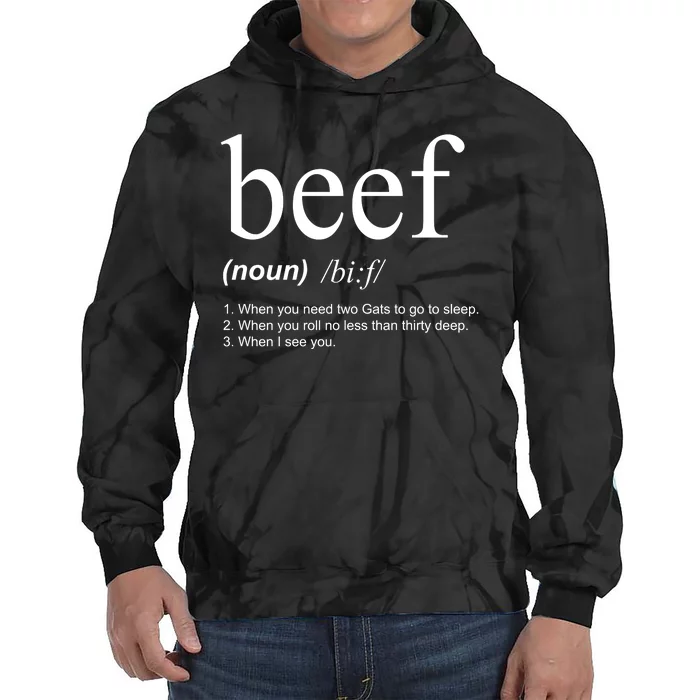 Beef Funny Definition Tie Dye Hoodie