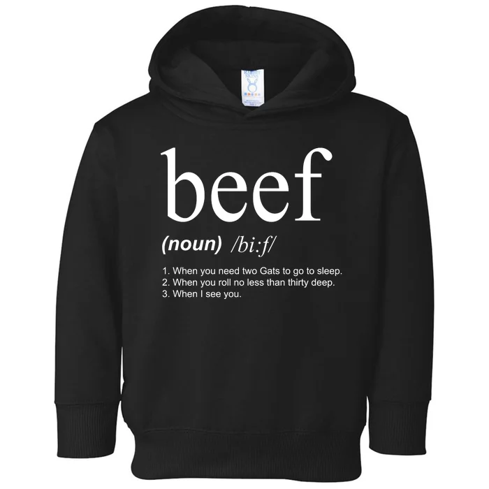 Beef Funny Definition Toddler Hoodie