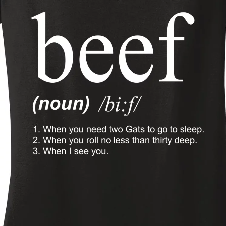 Beef Funny Definition Women's V-Neck T-Shirt