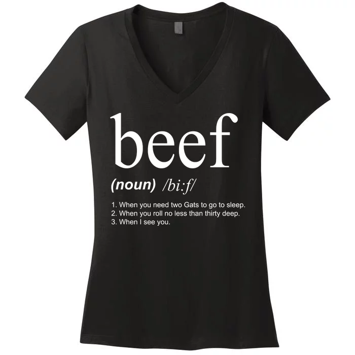 Beef Funny Definition Women's V-Neck T-Shirt