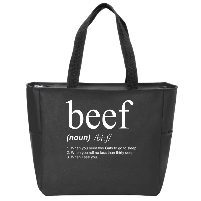 Beef Funny Definition Zip Tote Bag