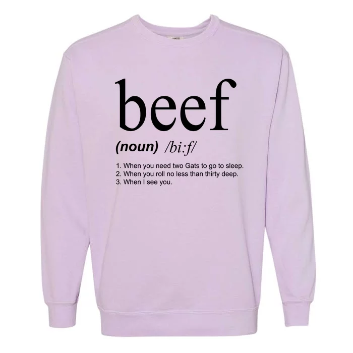 Beef Funny Definition Garment-Dyed Sweatshirt