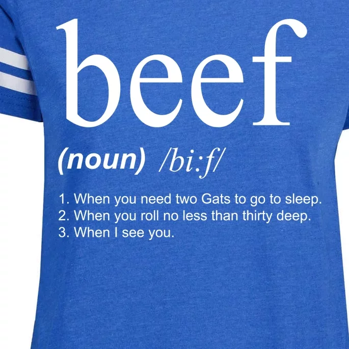 Beef Funny Definition Enza Ladies Jersey Football T-Shirt