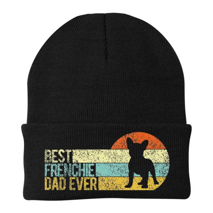 Best Frenchie Dad Ever Frenchie Papa French Bulldog Owner Knit Cap Winter Beanie