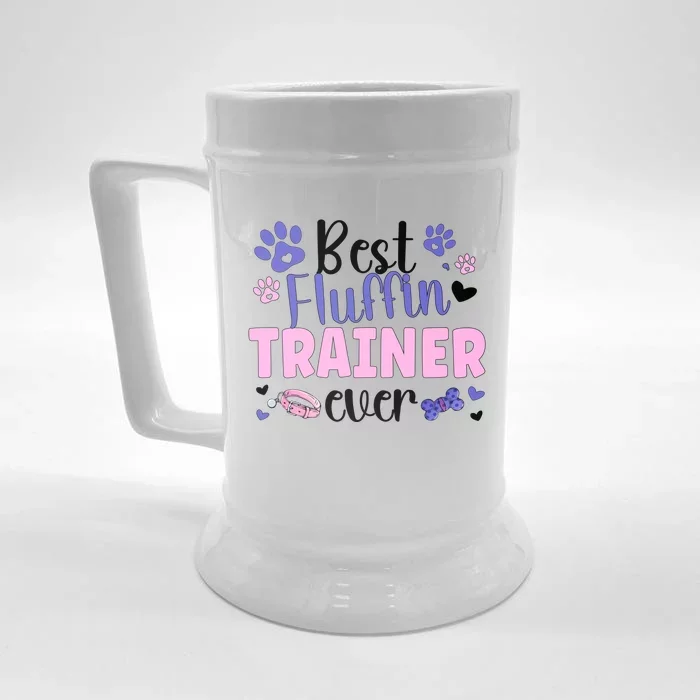 Best Fluffin' Dog Trainer Ever Dog Training Gift Front & Back Beer Stein