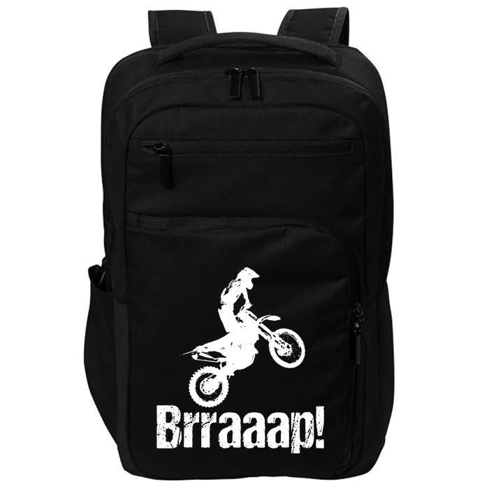 Brraaap Funny Dirt Bike Motocross For Riders Impact Tech Backpack