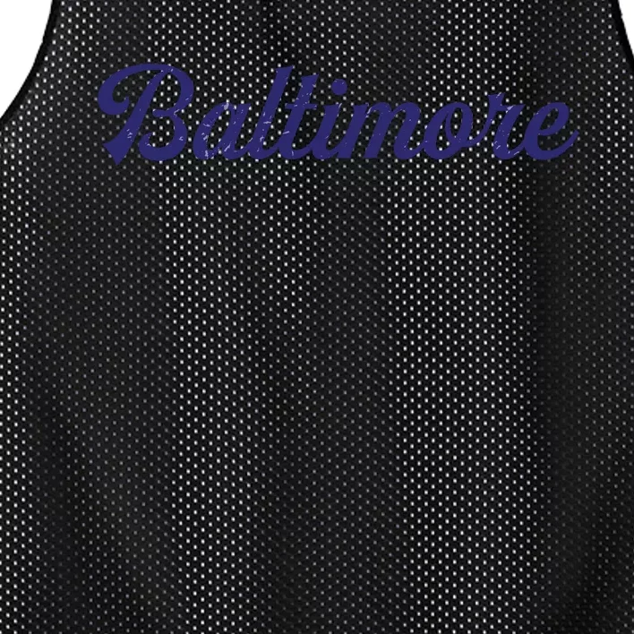 Baltimore Football Distressed Mesh Reversible Basketball Jersey Tank