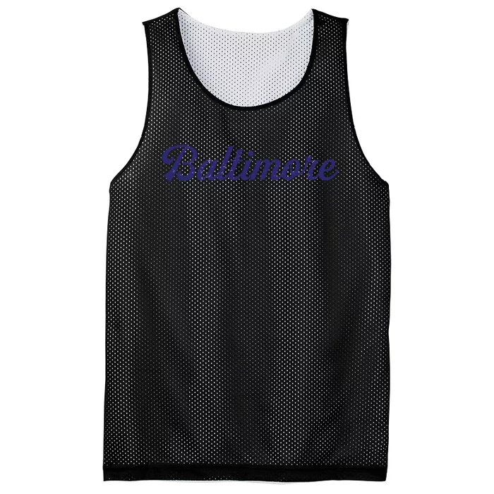 Baltimore Football Distressed Mesh Reversible Basketball Jersey Tank