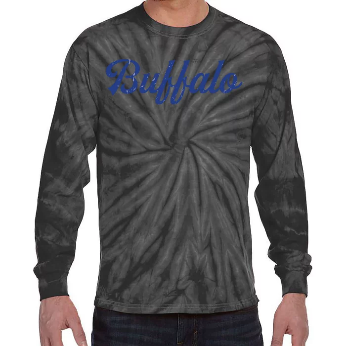 Buffalo Football Distressed Tie-Dye Long Sleeve Shirt