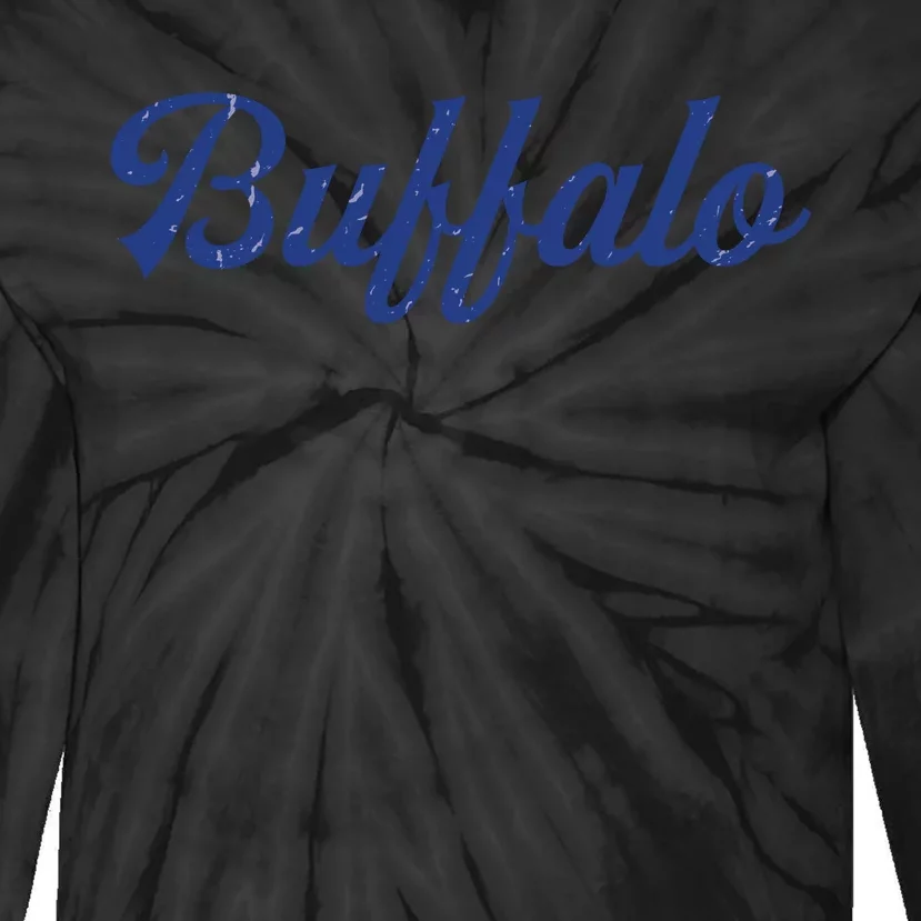 Buffalo Football Distressed Tie-Dye Long Sleeve Shirt