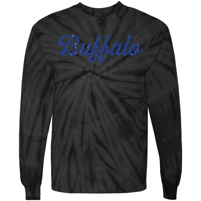 Buffalo Football Distressed Tie-Dye Long Sleeve Shirt