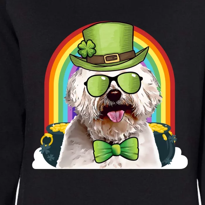 Bichons Frise Dog Leprechaun Funny St Patricks Day Gift Womens California Wash Sweatshirt